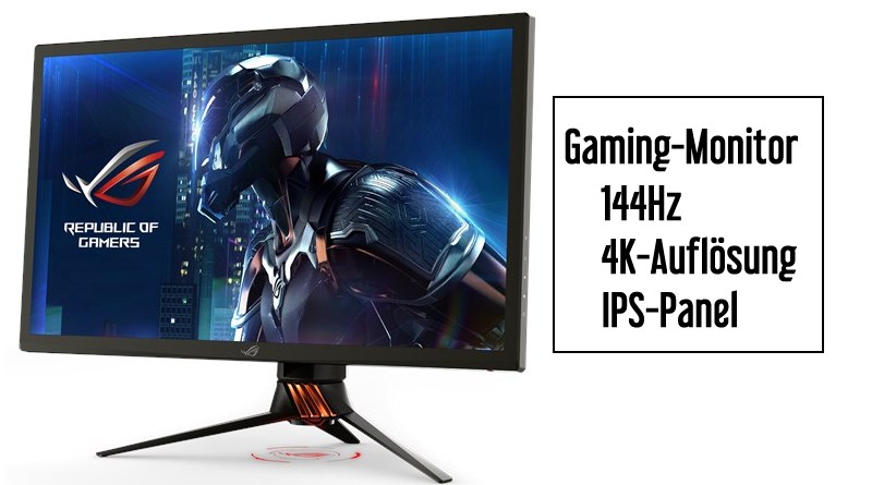 Monitor mit 4K Auflösung und 144Hz Bildwiederholungsrate